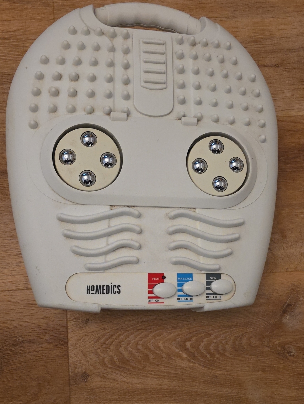 Homedics White Foot Massager with Metal Roller Balls
